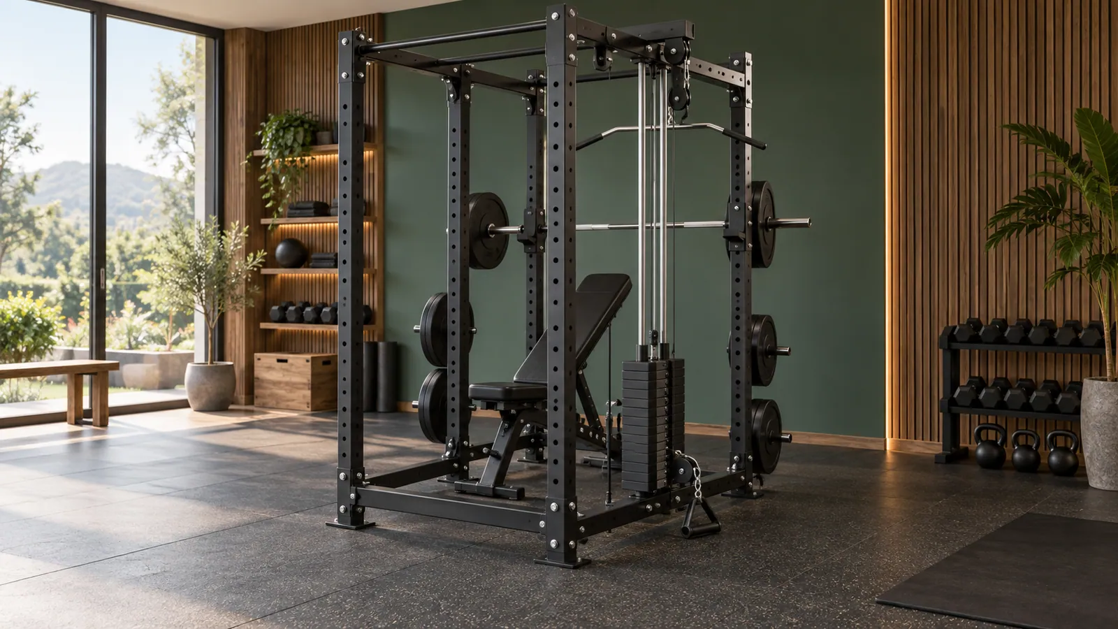 Hướng dẫn: Power rack có cần thanh ổn định đáy phía sau?