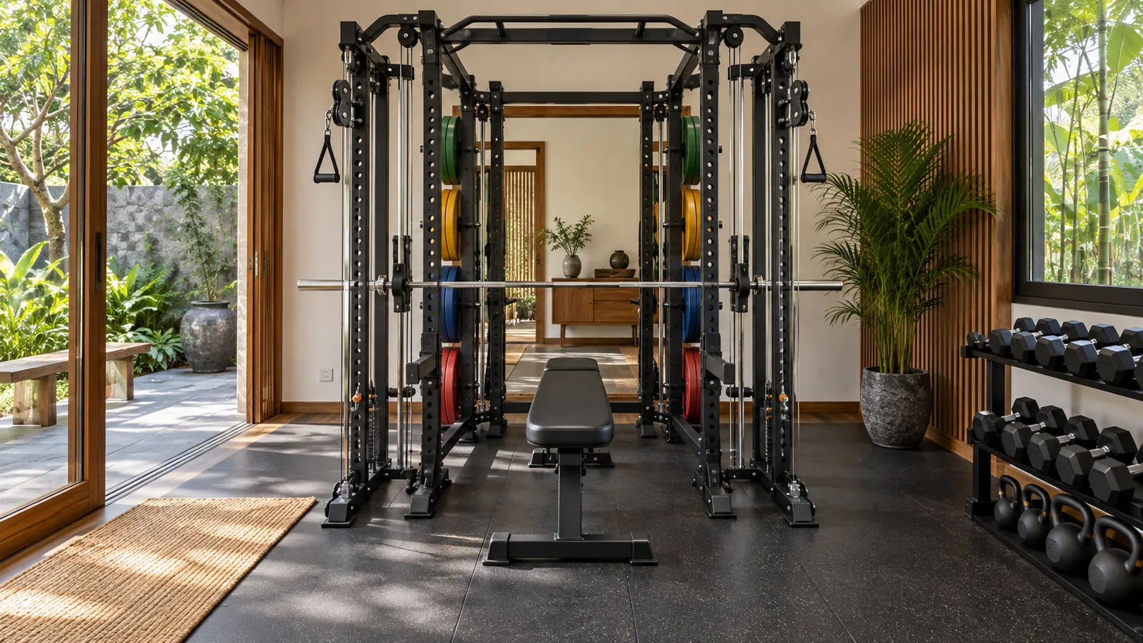 Hướng dẫn: Nên đặt đĩa tạ ở đâu trên rack đa năng?
