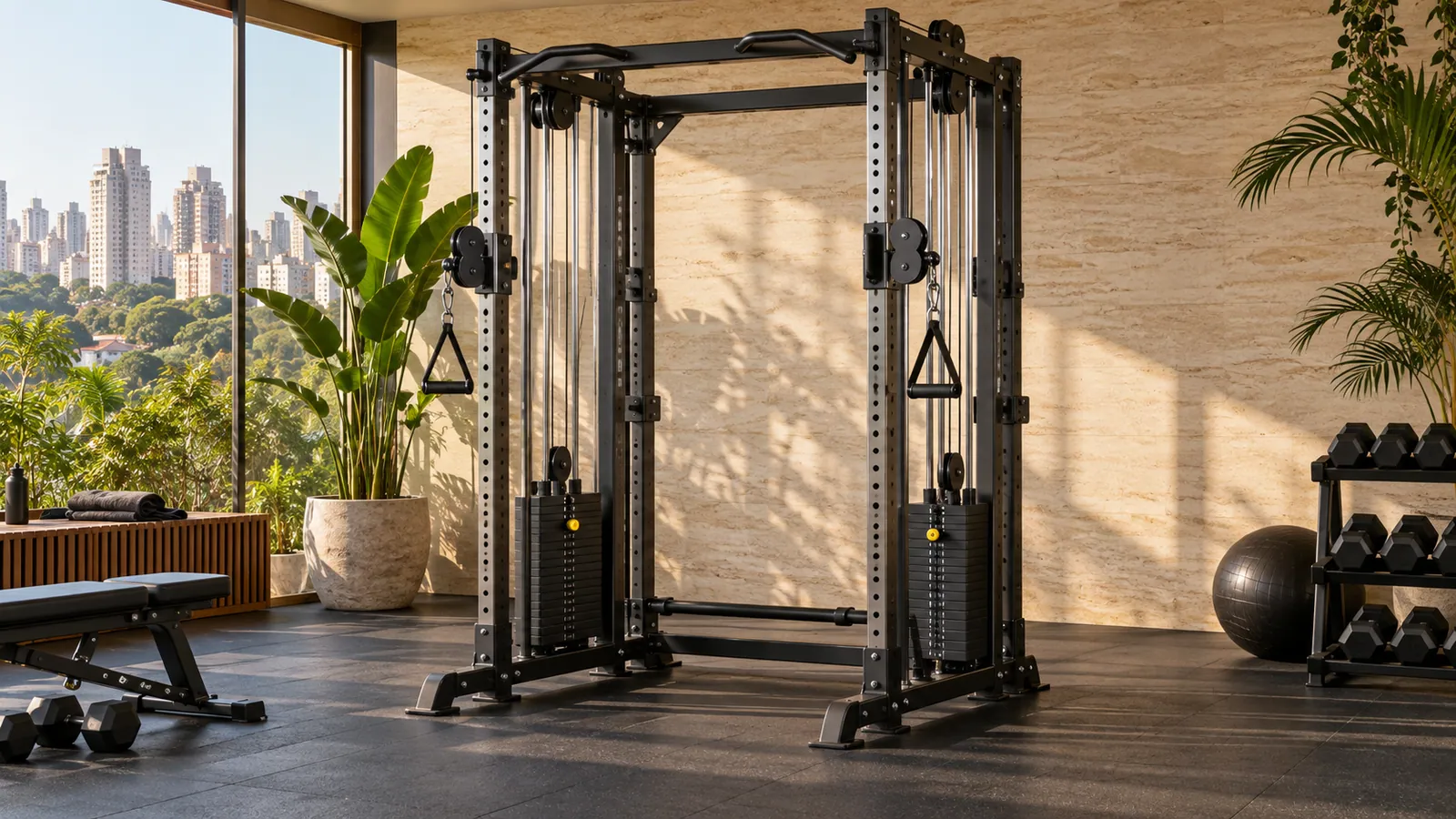 Pilha única compartilhada e pilhas duplas independentes em rack multifuncional
