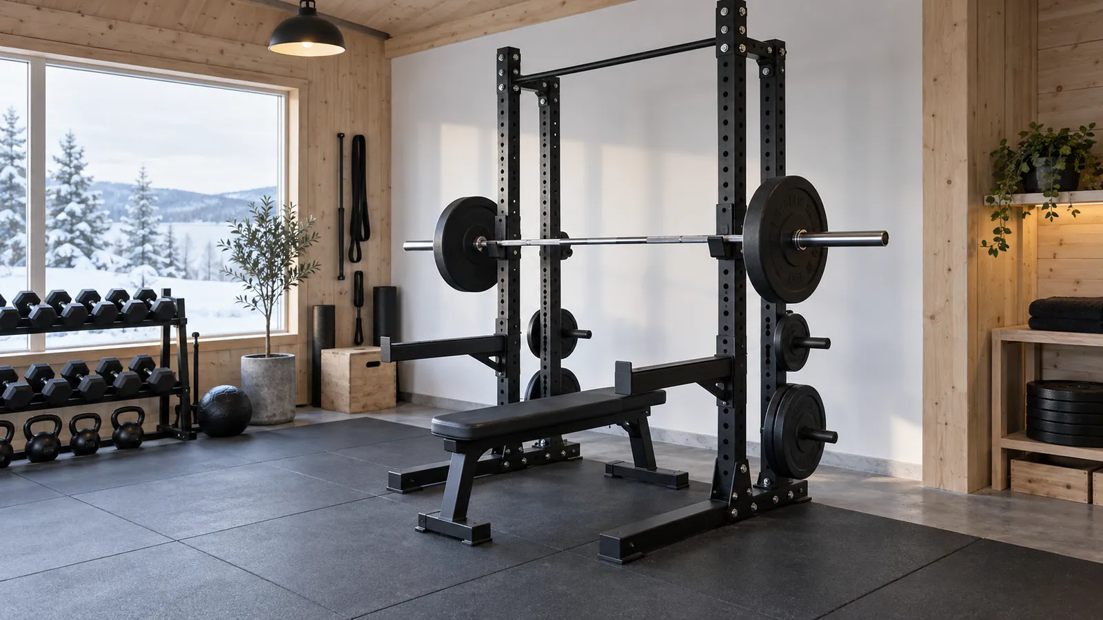Arbetsytor för half rack och fullt power rack jämförda i hemmagym