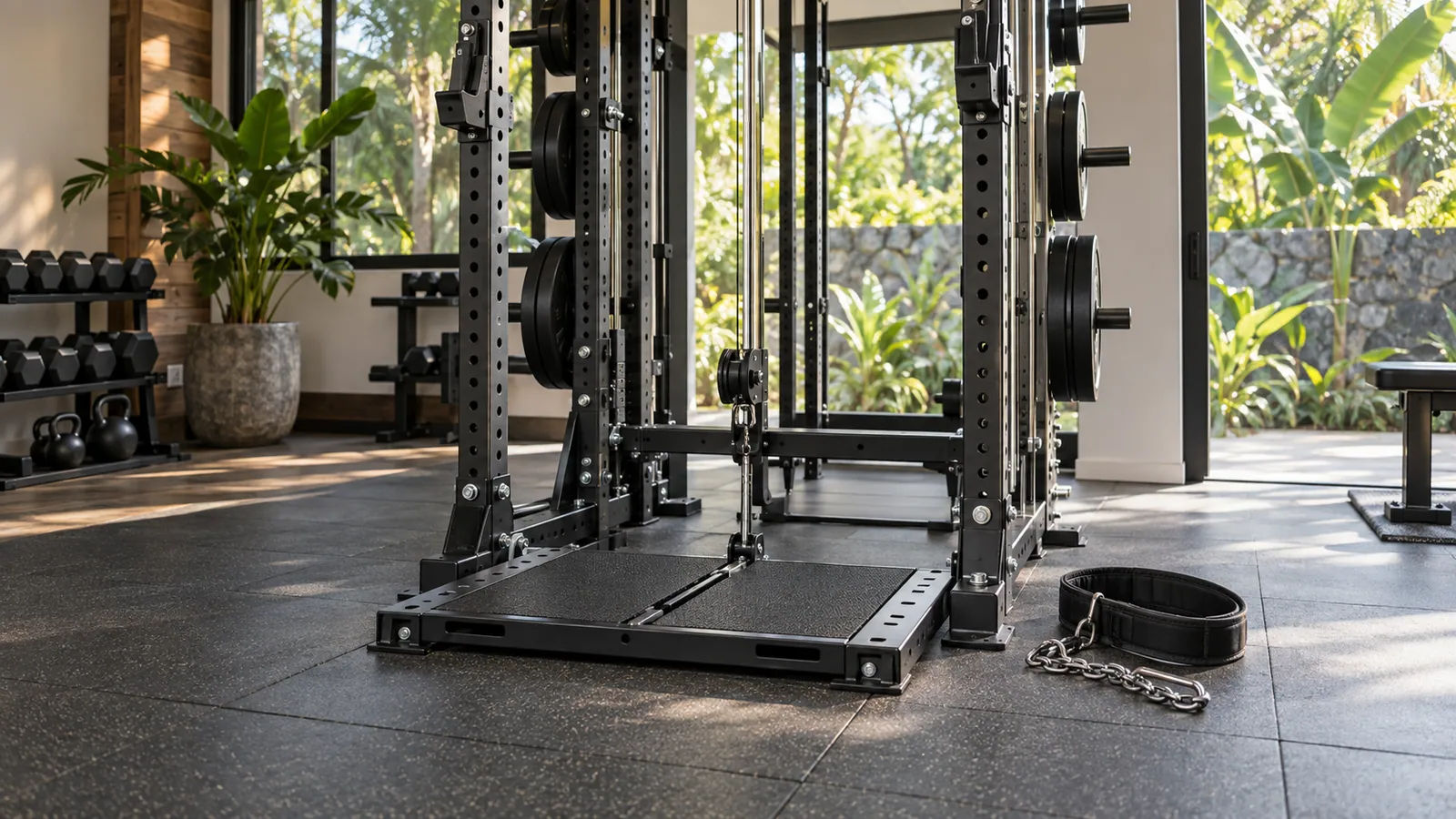 Hướng dẫn: Rack đa năng có dùng belt squat bằng cáp được không?