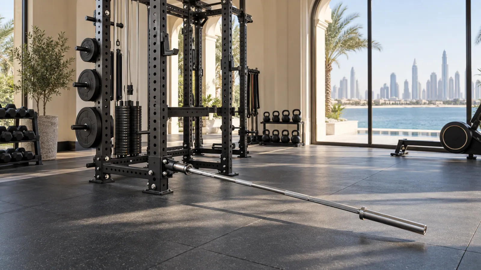 ملحق Landmine منخفض على Rack متعدد الوظائف مع مساحة واضحة لحركة البار