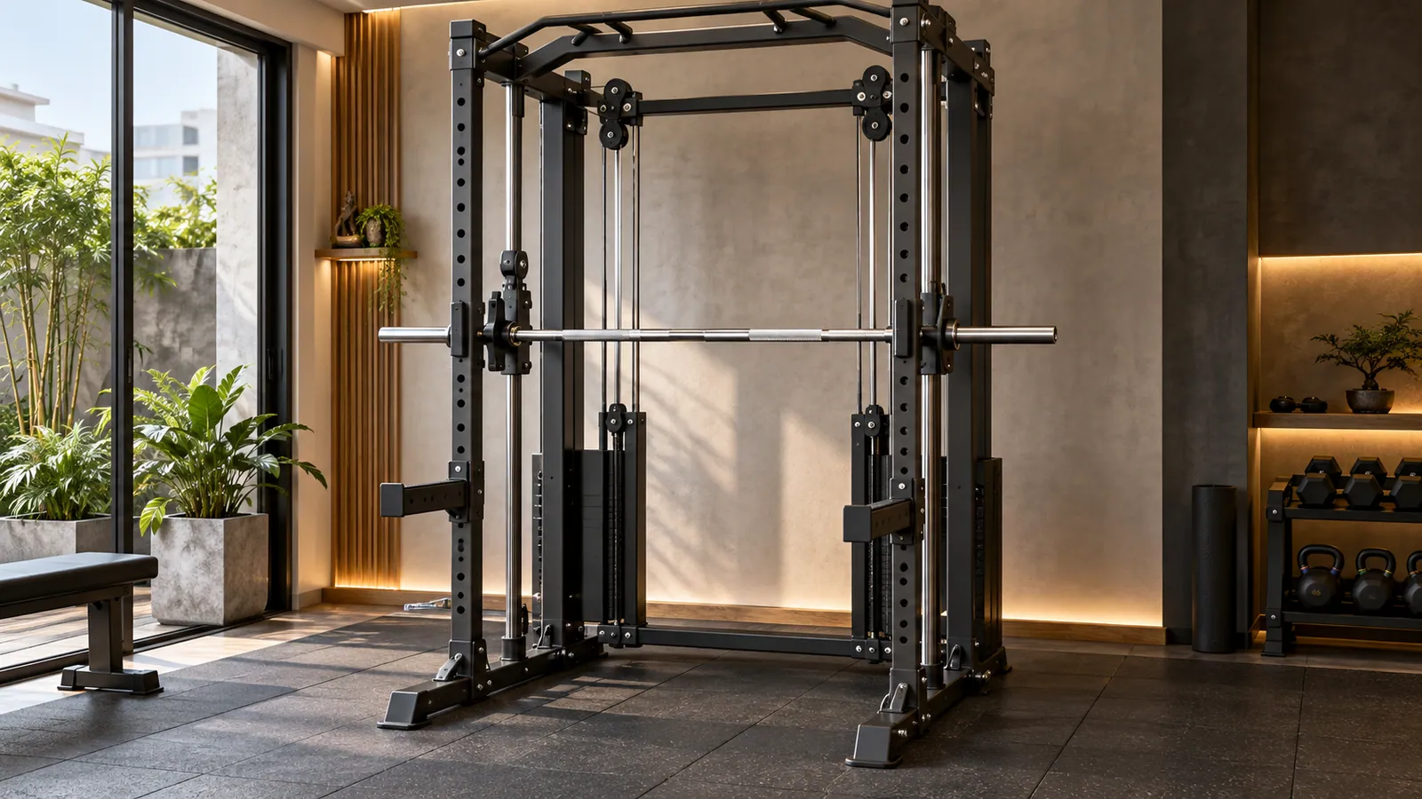 Hướng dẫn: Smith đối trọng và không đối trọng: loại nào hợp với rack?