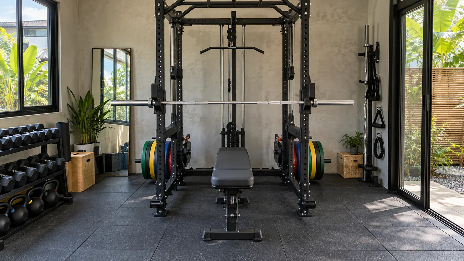 Hướng dẫn: Nên đặt chốt lưu trữ bánh tạ ở đâu trên power rack?